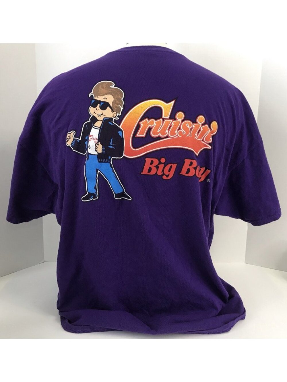 Frisch’s BIG BOY Cruisin T-Shirt 2XL Purple American Road Trip Restaurant